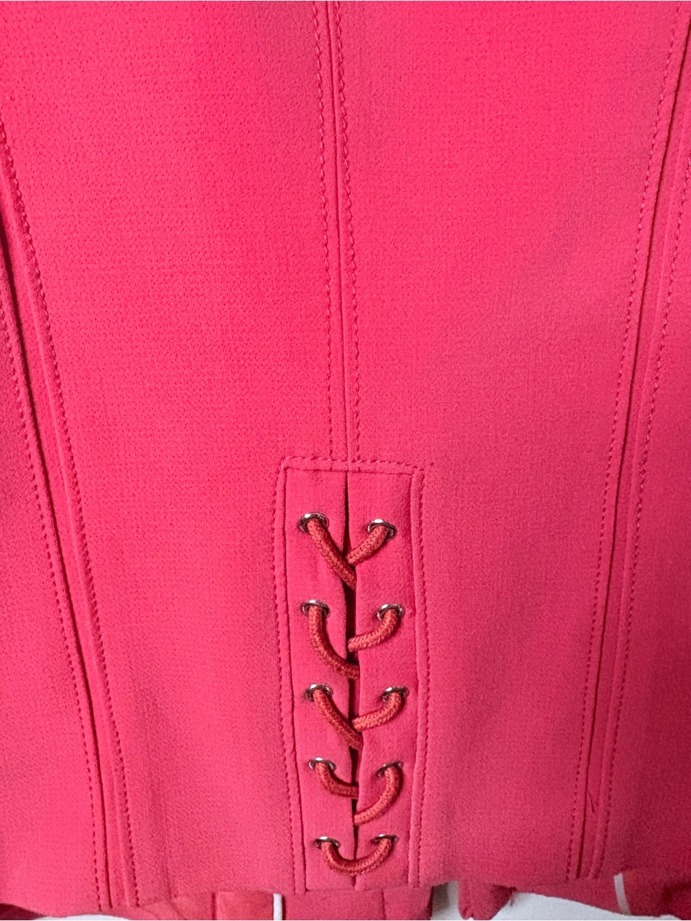 Carmen Marc Volvo Moto Jacket with Lace-Up & Zipper - Picture 7 of 9